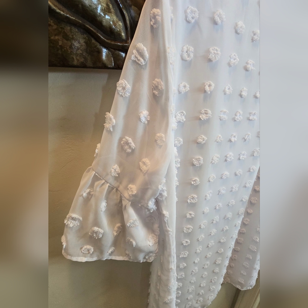 Elegant White Floral Wedding Dress M - Picture 5 of 5